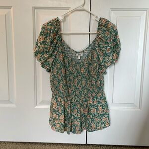 Floral peplum top